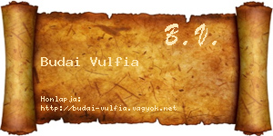 Budai Vulfia névjegykártya